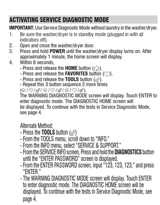 Whirlpool Washing Machine Error Codes Diagnosis 