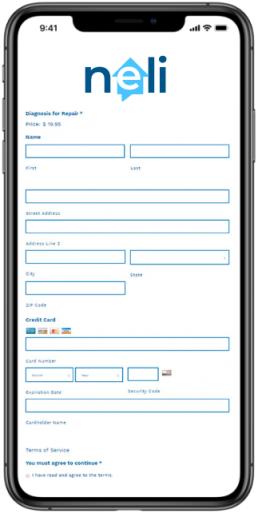 Neli mobile form screen